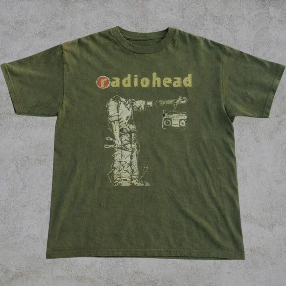 Radiohead Green Tee With Yellow Graphic 1